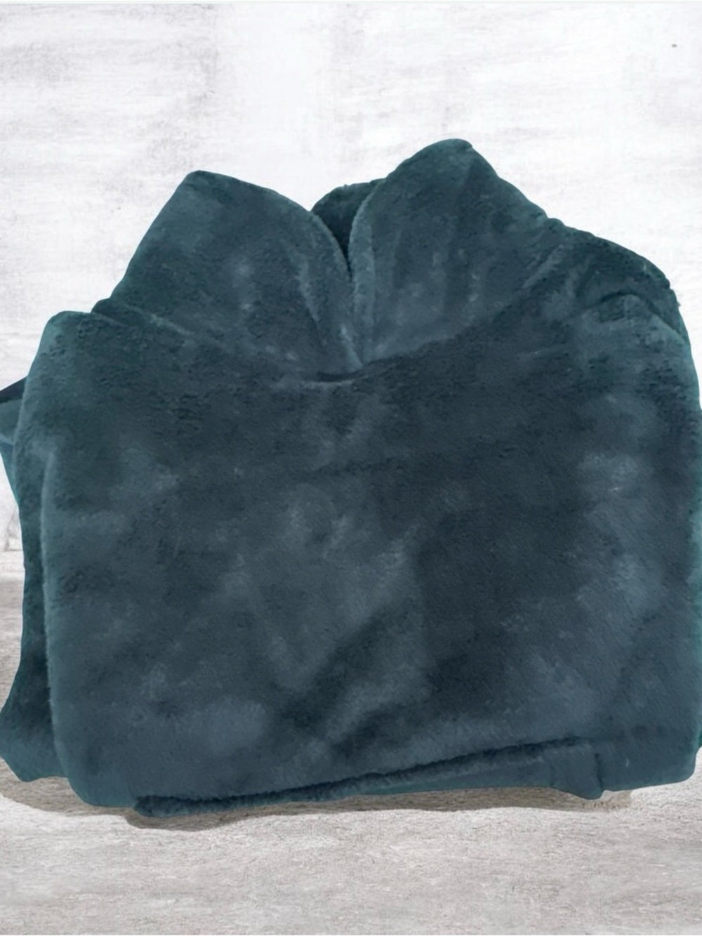 Plush Cozy Short  Poncho Style Cover Up- Deep Blue